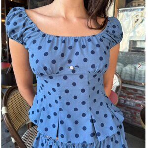 Pat Top Lisa Says Gah Oxford Dot - S and M